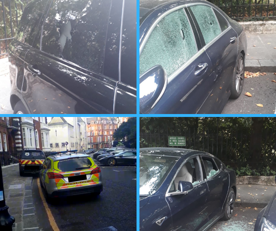 Cars and houses have been vandalised in London